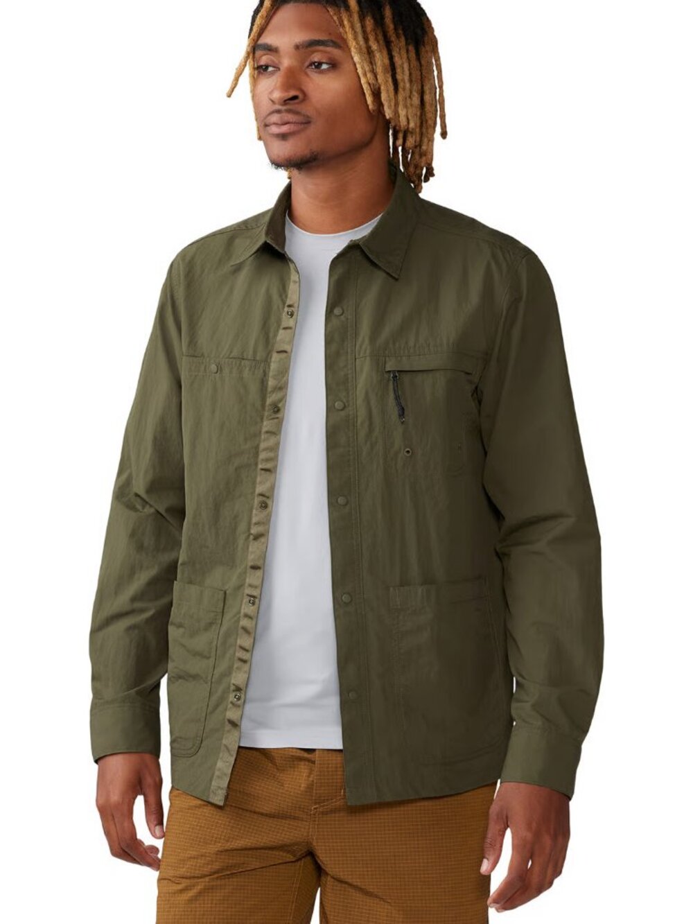 Mountain Hardwear Stryder Nylon Shirt Jacket Olive Green XL